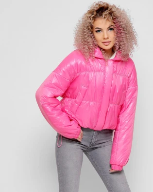 Куртка жіноча з капюшоном X-Woyz LS-8889-9 40274, Колір: Малиновий, Розмір: M