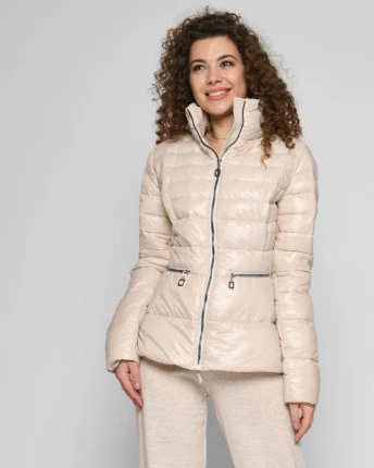 Куртка женская приталенная X-Woyz LS-8914-10 53363, Цвет: Бежевый, Размер: L