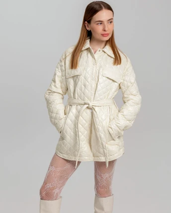 Куртка-сорочка жіноча X-Woyz LS-8913-3 53333, Колір: Молочний, Розмір: XS