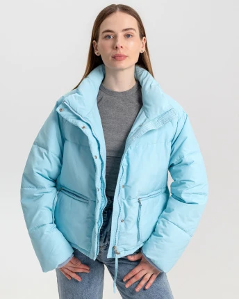 Куртка женская oversize X-Woyz LS-8933-11 55738, Цвет: Голубой, Размер: XS