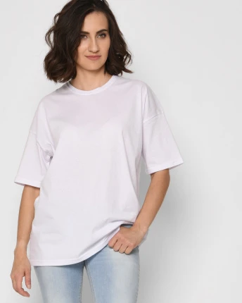 Футболка жіноча бавовняна oversize Standart CRC -230-3 59427, Колір: Білий, Розмір: XS