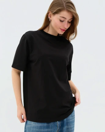 Футболка унісекс базова oversize Premium CRC FP-133-8 59433, Колір: Чорний, Розмір: XS