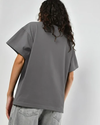 Футболка жіноча oversize Premium CRC FP-140-4 59450, Колір: Сірий, Розмір: M, зображення 7