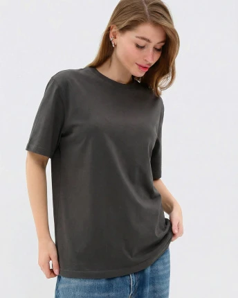 Футболка унісекс базова oversize CRC FP-133-29 59458, Колір: Графіт, Розмір: S