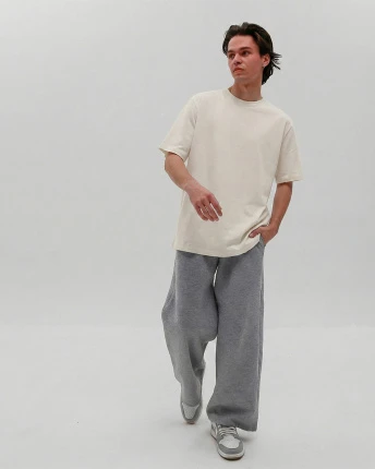 Футболка унисекс базовая oversize CRC FP-133-36 59460, Цвет: Молочний, Размер: S