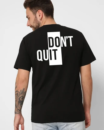 Футболка чоловіча з принтом Don't Quit CRC 16006-8 56328, Колір: Чорний, Розмір: S