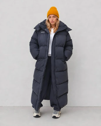 Пуховик женский длинный X-Woyz LS-8969-2 60222, Цвет: Синий, Размер: XS