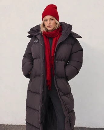 Пуховик женский длинный X-Woyz LS-8969-26 60223, Цвет: Коричневый, Размер: XS