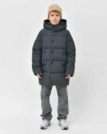 Пуховик классический для мальчика X-Woyz DT-8373-29 60157, Цвет: Графит, Размер: 134