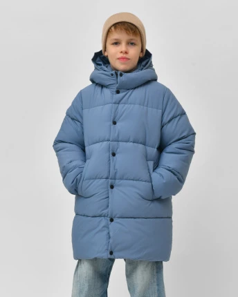 Пуховик классический для мальчика X-Woyz DT-8373-35 60156, Цвет: Джинс, Размер: 122