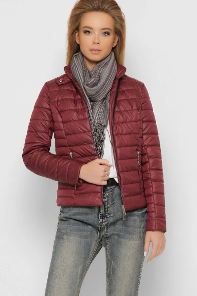Куртка жіноча стьобана X-Woyz LS-8820-16 36547, Колір: Бургунді, Розмір: XS