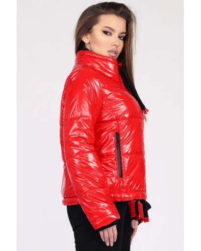 Куртка женская с высоким воротником X-Woyz LS-8834-14 35039, Цвет: Красный, Размер: M, изображение 3