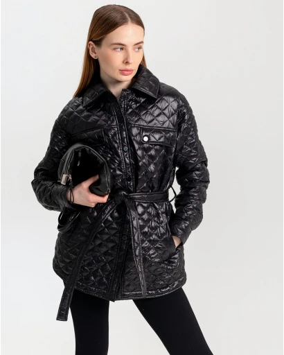 Куртка-рубашка женская X-Woyz LS-8913-8 53334, Цвет: Черный, Размер: S, изображение 2