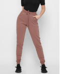 Коричневые спортивные брюки на манжетах 41800, Цвет: Капучино, Размер: XS