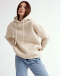 Худі oversize унісекс (чоловічий/жіночий), світло-бежевий 55816, Колір: Світлий бежевий, Розмір: M