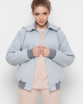 Бомбер женский с капюшоном X-Woyz LS-8893-11 41366, Цвет: Голубой, Размер: XS