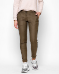 Повседневные узкие хаки брюки 27891, Цвет: Хаки, Размер: XS