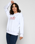 Женский белый свитшот с вышивкой "CHERRY" 52346, Цвет: Белый, Размер: S