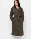 Демисезонный женский плащ на пуговицах цвета хаки 36063, Цвет: Хаки, Размер: XS