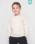 Детский свитшот на флисе цвет бежевый 30425, Цвет: Бежевый, Размер: 92