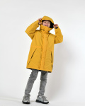 Зимова гірчична куртка  на пуху для хлопчика 56024, Колір: Гірчиця, Розмір: 158