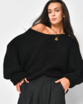 Жіночий чорний м’який светр 57129, Колір: Чорний, Розмір: ONE SIZE