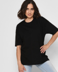 Футболка жіноча бавовняна oversize Standart CRC -230-8 57797, Колір: Чорний, Розмір: XS