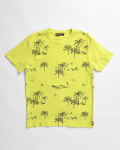 Зелена футболка з пальмами 49117, Колір: Зелений, Розмір: XL