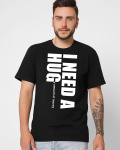 Футболка чоловіча з принтом  CRC 16011-8 Hug 56337, Колір: Чорний, Розмір: S