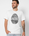 Футболка чоловіча з принтом  CRC 16029-3 Unique 56374, Колір: Білий, Розмір: S