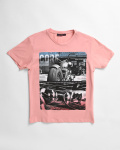 Футболка чоловіча з принтом CRC FS-142-15 49118, Колір: Рожевий, Розмір: XL