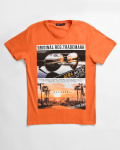 Футболка мужская с принтом CRC FS-146-17 49124, Цвет: Оранжевый, Размер: M