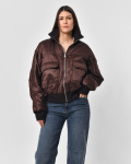 Бомбер жіночий з кишенями X-Woyz LS-8962-26 57281, Колір: Коричневий, Розмір: S