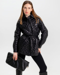 Жіноча куртка-сорочка чорного кольору 53334, Колір: Чорний, Розмір: S