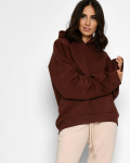 Женский коричневый худи с объемными рукавами 52341, Цвет: Коричневый, Размер: S