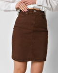 Юбка женская джинсовая мини Rica Rossa 32005-26 58061, Цвет: Коричневый, Размер: M