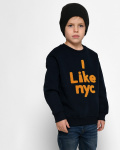 Подростковый свитшот с вышивкой "I like NYC" 52544, Цвет: Синий, Размер: 152