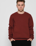Бордовый мужской свитшот на флисе 29928, Цвет: Бордовый, Размер: M