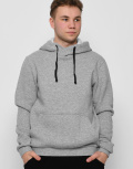 Чоловічий сірий худі з капюшоном 29878, Колір: Сірий, Розмір: S