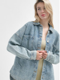 Джинсова куртка oversize 55160, Колір: Синій, Розмір: M