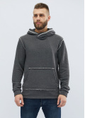 Мужское худи с капюшоном цвет антрацит 31863, Цвет: Графит, Размер: S