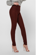 Модные терракотовые леггинсы на высокой талии 36610, Цвет: Теракот, Размер: XS