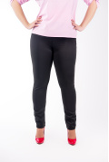 Теплые демисезонные леггинсы 46466, Цвет: Черный, Размер: 3XL