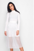 Стильна біла жіноча сукня 30483, Колір: Білий, Розмір: M
