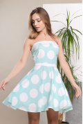 Літня сукня в горошок 33112, Колір: М'ята, Розмір: M
