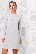 Серое платье с кружевом на рукавах 28843, Цвет: Серый, Размер: XS
