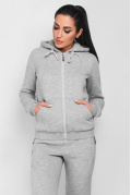 Женская спортивная кофта на молнии, серый 29912, Цвет: Серый, Размер: XS