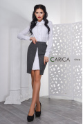 Спідниця жіноча з розрізом Carica UB-3225-8 58085, Колір: Графіт, Розмір: XS