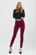 Облегающие леггинсы с молнией сзади 32047, Цвет: Бордовый, Размер: S