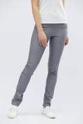 Облегающие леггинсы из эко-кожи 32493, Цвет: Серый, Размер: XS